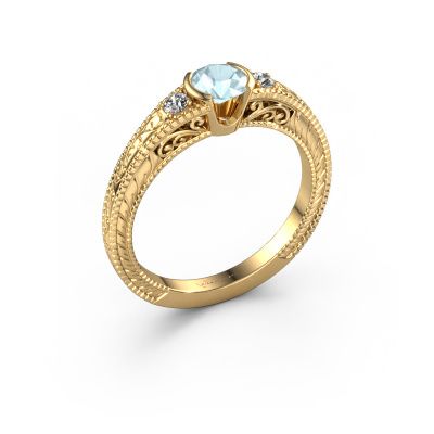 Engagement ring Anamaria 585 gold aquamarine 5 mm