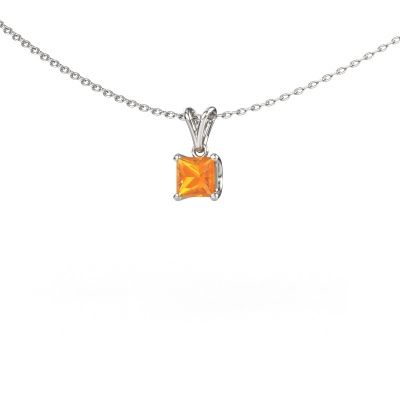 Pendant Sam SQR 585 white gold citrin 4.5 mm