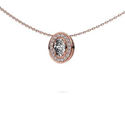 Necklace Madelon 585 rose gold zirconia 6x4 mm