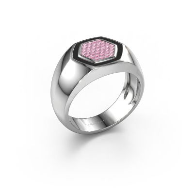 Herrenring Kris 950 Platin Pink Saphir 1.1 mm