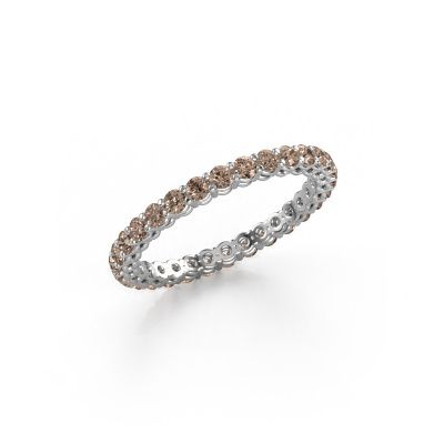 Stackable ring Michelle full 2.0 950 platinum brown diamond 0.930 crt