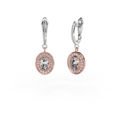 Pendants d'oreilles Layne 2 585 or rose diamant synthétique 1.79 crt