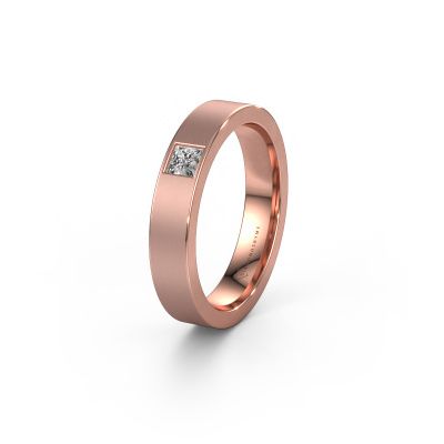 Bague d'amitié WH0101L14BMSQ 585 or rose zircone ±4x2 mm