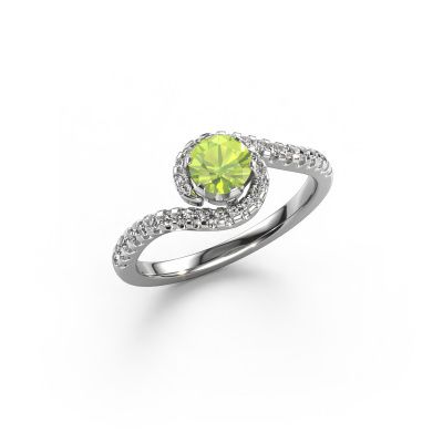 Verlobungsring Elli 950 Platin Peridot 5 mm