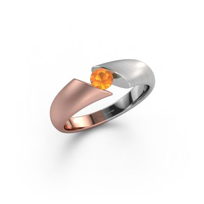 Bague de fiançailles Hojalien 1 585 or rose citrine 4 mm