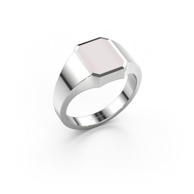 Pinkring Lars 1 950 platina rode lagensteen 10x8 mm