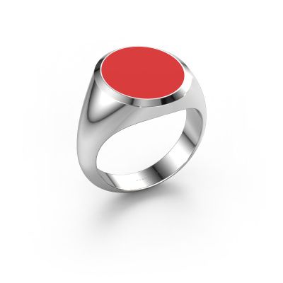 Siegelring Herman 5 950 Platin Rot Emaille 15x13 mm