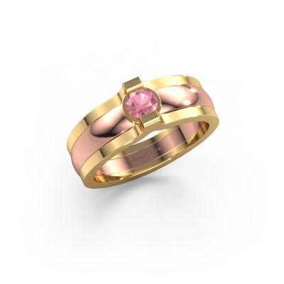Ring Jade 585 rose gold tourmaline pink 4 mm