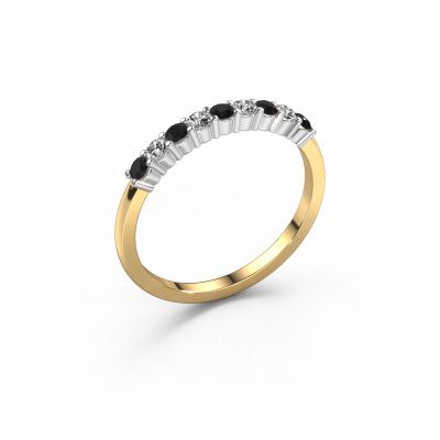 Ring Yasmin 9 585 gold black diamond 0.55 crt