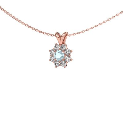 Pendant Carolyn 585 rose gold aquamarine 4 mm