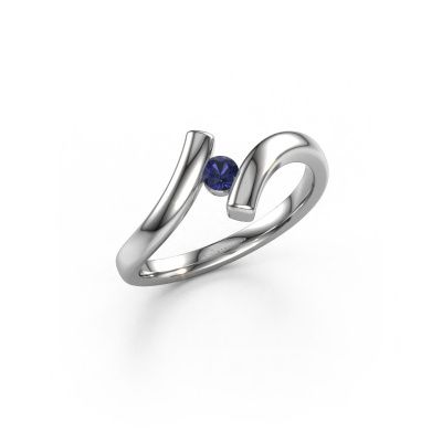 Ring Amy 585 white gold sapphire 4 mm