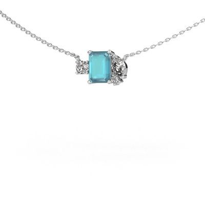 Pendant Frauke EME 950 platinum blue topaz 7x5 mm