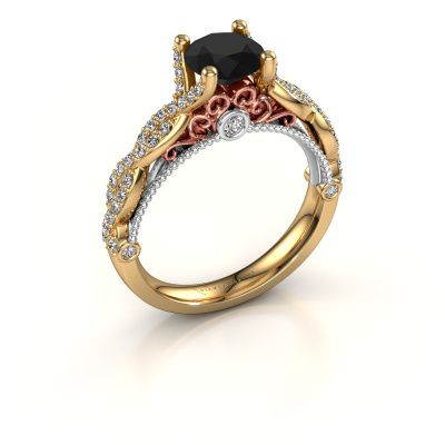 Verlovingsring Chantelle 585 goud zwarte diamant 1.699 crt