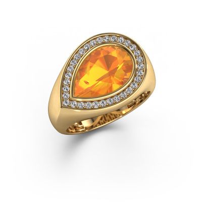 Ring Latashia 585 gold citrin 12x8 mm