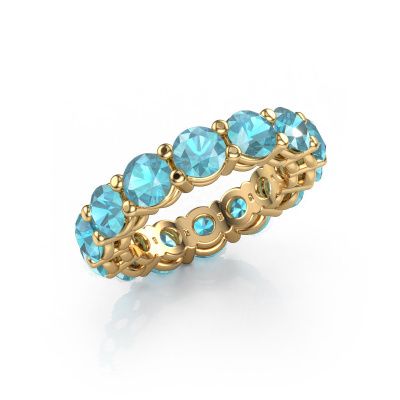 Stackable ring Michelle full 4.7 585 gold blue topaz 4.7 mm