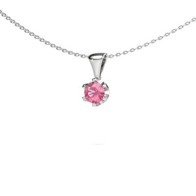 Necklace Fran 585 white gold pink sapphire 5 mm