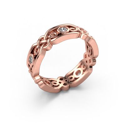 Ehering Rosa 585 Roségold Zirkonia ±5x2 mm