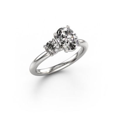 Engagement ring Toi et Moi OVL-RND 950 platinum lab-grown diamond 1.40 crt