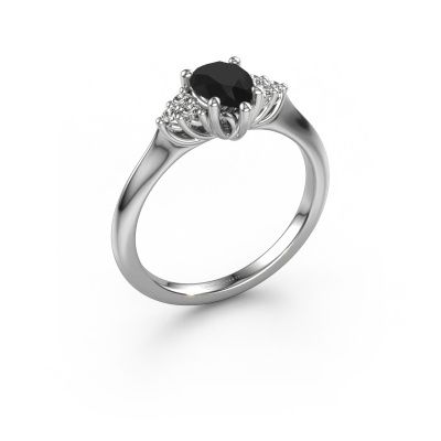 Engagement ring Felipa PER 950 platinum black diamond 1.115 crt