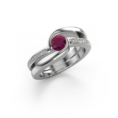 Ring Xenia 2 950 platinum rhodolite 5 mm
