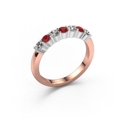 Ring Yasmin 7 585 rose gold ruby 2.7 mm