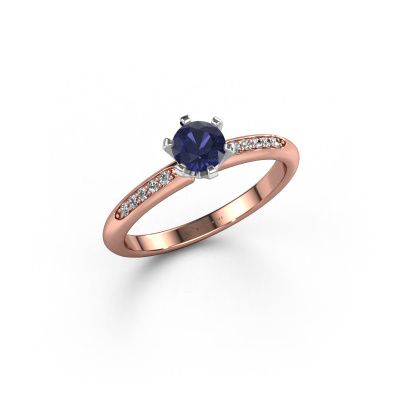 Engagement ring Tiffy 2 585 rose gold sapphire 4.7 mm