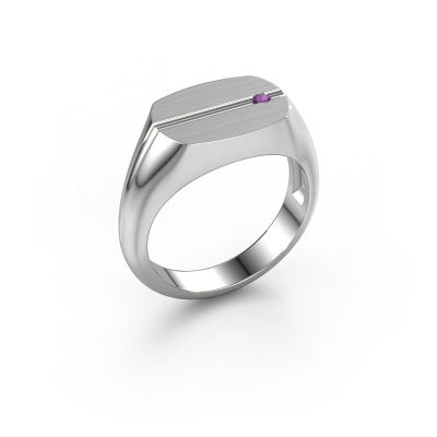 Men's ring Stijn 950 platinum amethyst 2 mm
