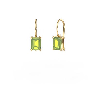 Pendants d'oreilles Cleo EME 585 or jaune péridot 8x6 mm