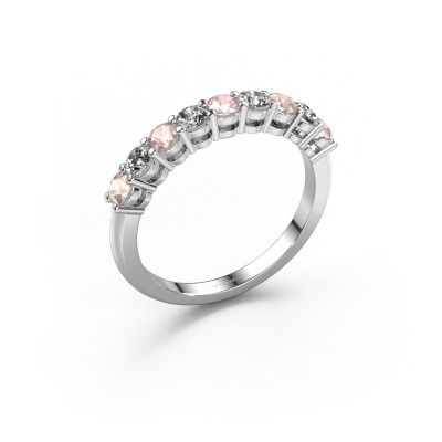 Ring Michelle 9 585 white gold morganite champagne 2.7 mm