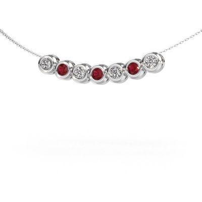 Necklace Kim 7 950 platinum ruby 3.4 mm