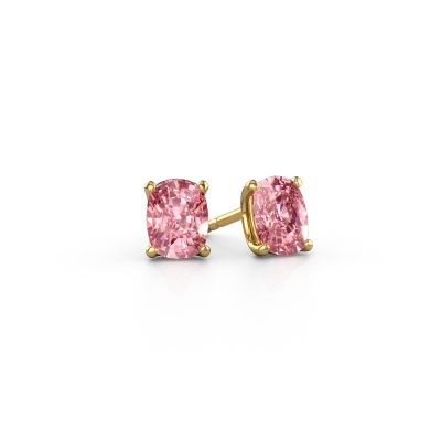 Stud earrings Sam CSH 585 gold pink lab grown diamond 6.8x5.2 mm