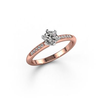 Verlobungsring Tiffy 2 585 Roségold Zirkonia 4.7 mm
