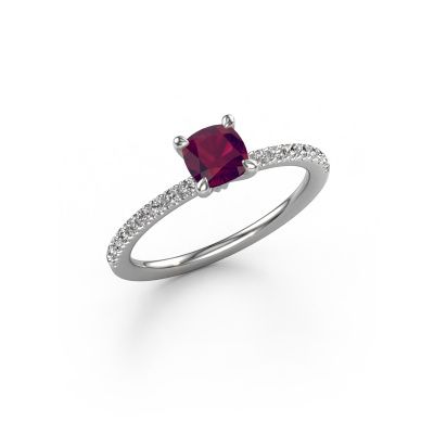 Engagement ring Crystal CUS 2 950 platinum rhodolite 5 mm