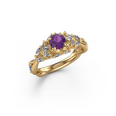 Engagement ring Samantha RND 585 gold amethyst 5 mm