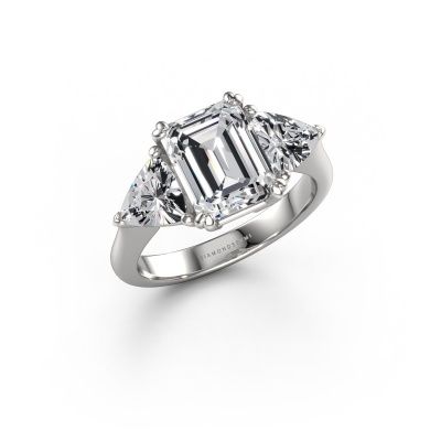 Verlovingsring Paula 950 platina zirkonia 9x7 mm