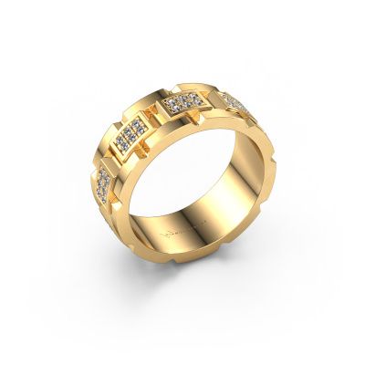 Men's ring Ricardo 3 585 gold zirconia 1.2 mm