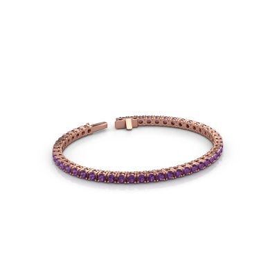 Tennis bracelet Shirley 3.2 585 rose gold amethyst 3.2 mm