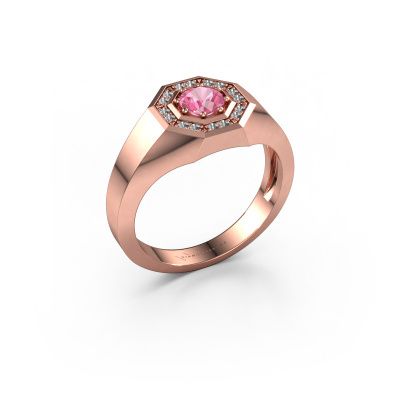 Men's ring Jaap 585 rose gold pink sapphire 5 mm