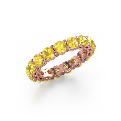 Stackable ring Michelle full 3.7 585 rose gold yellow sapphire 3.7 mm