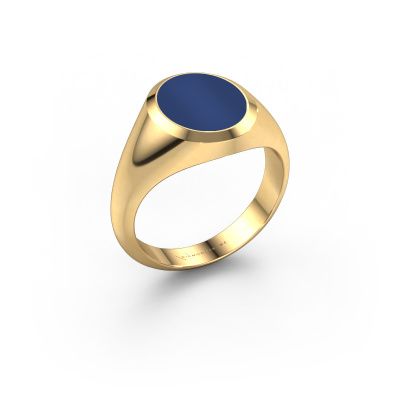 Signet ring Herman 2 585 gold lapis 12x10 mm
