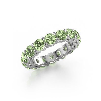 Stackable ring Michelle full 4.2 585 white gold green lab grown diamond 4.2 mm