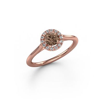 Engagement ring Seline rnd 1 585 rose gold brown diamond 0.605 crt