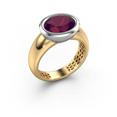 Ring Evelyne 585 gold rhodolite 10x8 mm