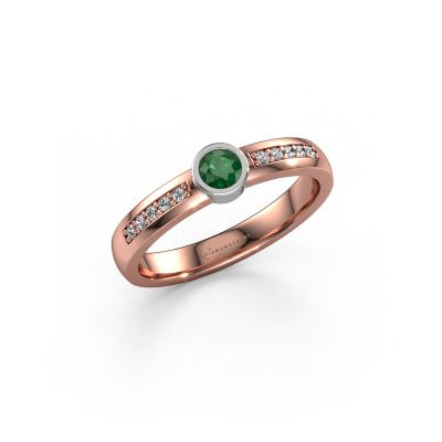 Ring Ise 2 585 rose gold emerald 4 mm