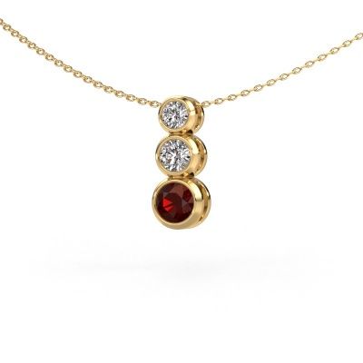 Pendant Linda 585 gold garnet 5 mm
