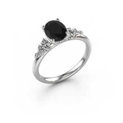 Verlobungsring Emma OVL 950 Platin Schwarz Diamant 1.649 crt
