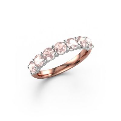 Ring Heddy Half 585 rose gold morganite champagne 3.7 mm