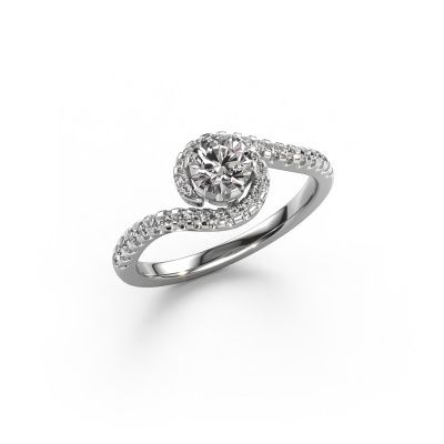 Engagement ring Elli 950 platinum lab-grown diamond 0.752 crt