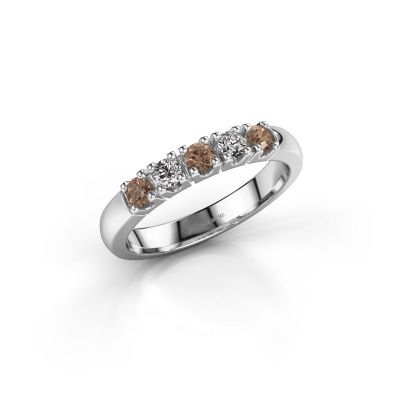Ring Rianne 5 585 witgoud bruine diamant 0.40 crt