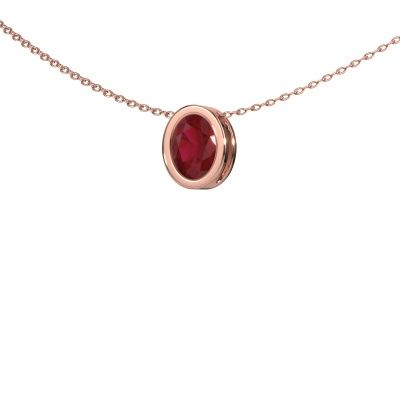 Pendant Lavon OVL 585 rose gold ruby 7,5x5,5 mm